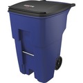 Rubbermaid Commercial Receptacle, Rollout, 95Gal, Be RCP9W2273BLU